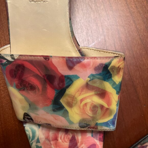 Vintage Y2K Lenticular Rainbow Butterfly Rose Floral Heels - Picture 7 of 10